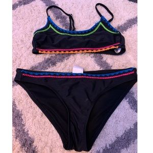 ika-kul crochet black bikini set